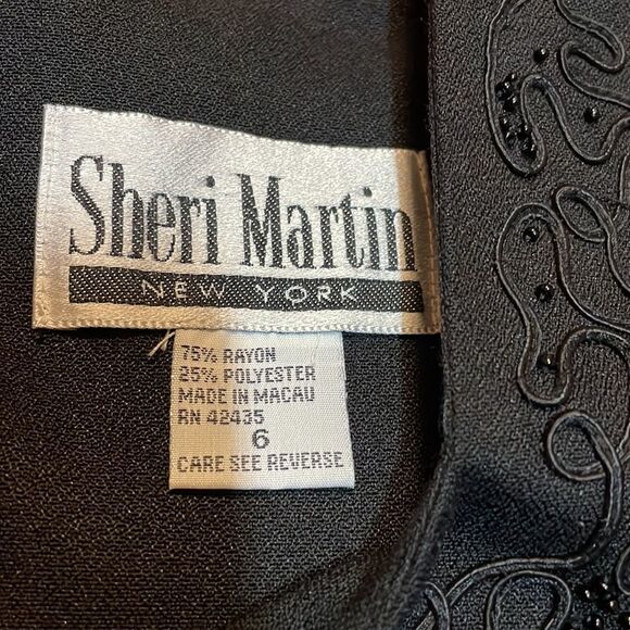 Vintage Sheri Martin Black Dress, - Picture 4 of 5